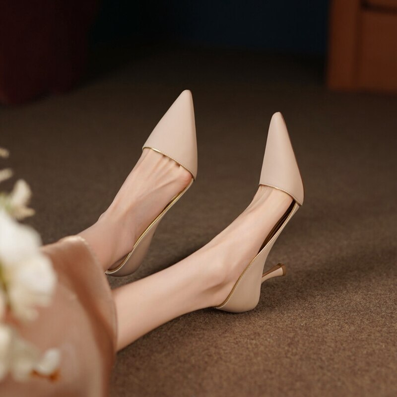 Scarpin Marselha Feminino Salto Alto De Bico Fino