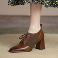 Oxford Sapato Feminino Bico Fino com Salto