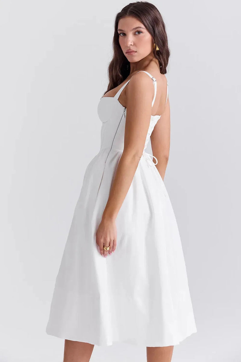 Vestido Midi Modelador Branco