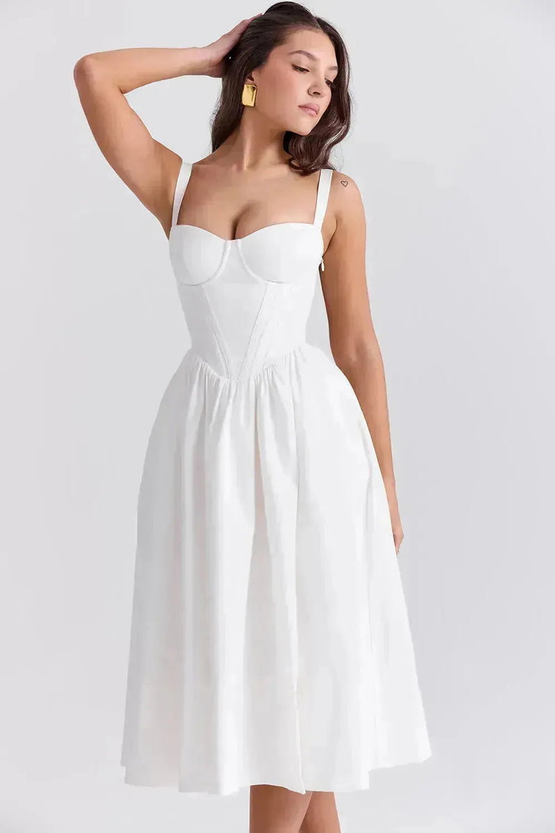 Vestido Midi Modelador Branco