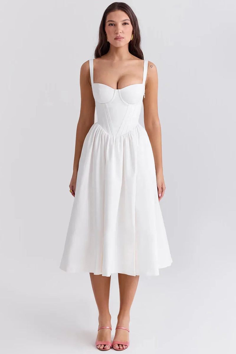 Vestido Midi Modelador Branco