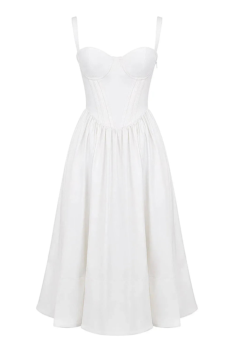 Vestido Midi Modelador Branco