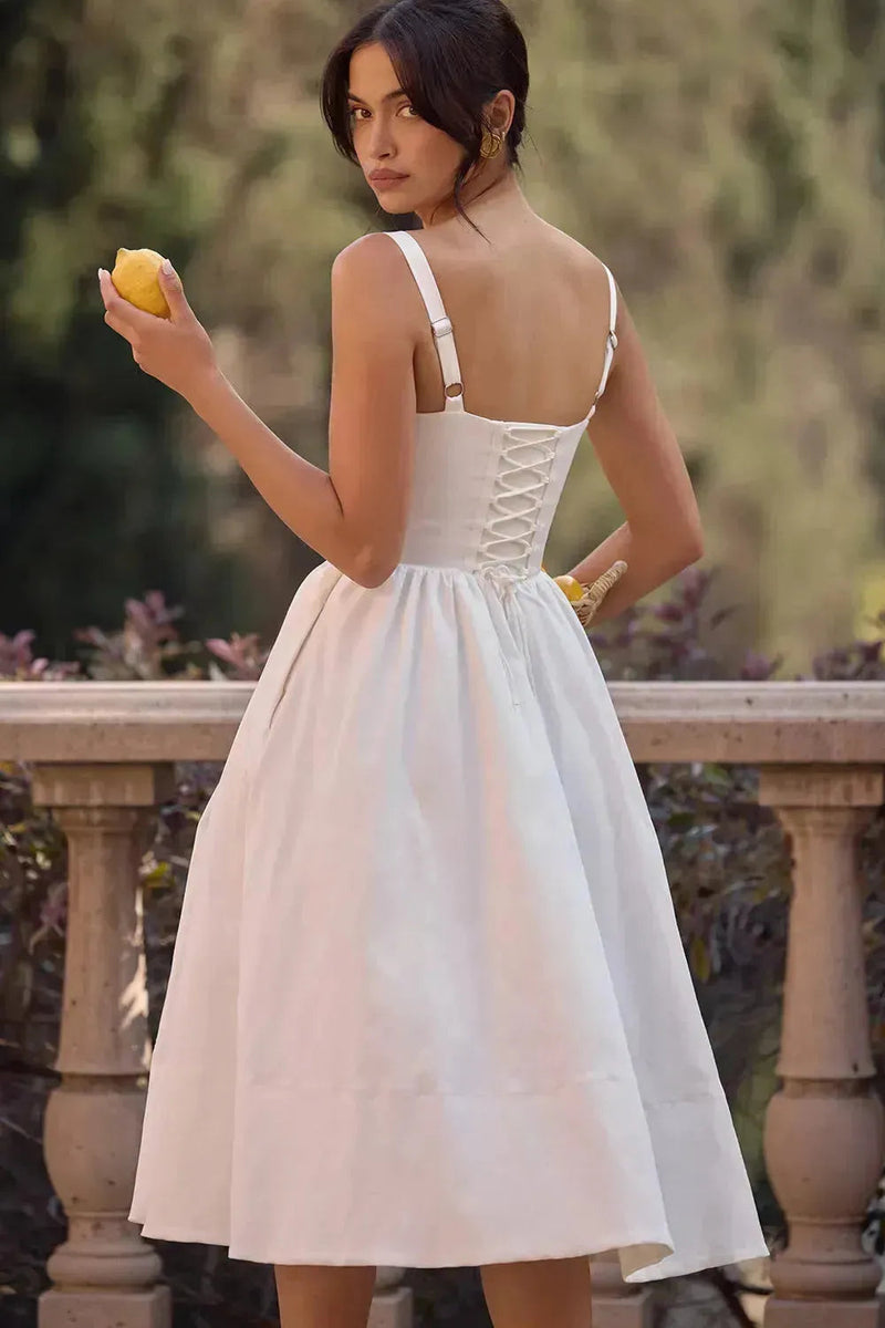 Vestido Midi Modelador Branco
